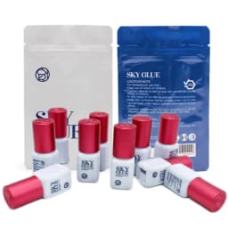10 Bottles Sky Glue S+ Plus Type Red Cap Korea Eyelash Extensions Supplies 5ml Beauty Shop Makeup Tools 1S Lasting With Bags