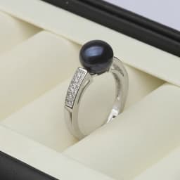 Genuine Natural Freshwater Pearl Rings Woman,925 Sterling Silver Ring With Pearl Adjustable Mom Wife Birthday Gift White Black
