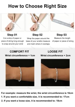 NeeTim 3mm 4mm 5mm All Moissanite Tennis Bracelet Sparkling Chain 925 Sterling Silver with Gold Plated Bracelets For Women Men