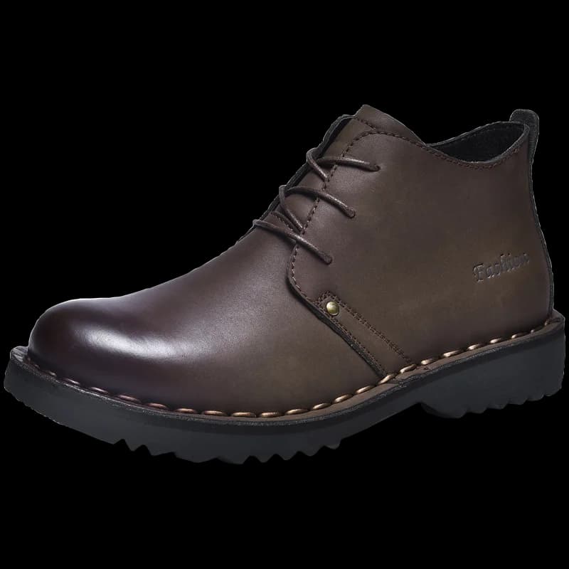 VIPOL Tooling Boots for Men Retro Leather Shoes Comfortable Platform Leisure Flats Classics Outdoor Leisure Men's Boot