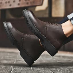 VIPOL Tooling Boots for Men Retro Leather Shoes Comfortable Platform Leisure Flats Classics Outdoor Leisure Men's Boot