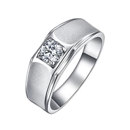 Gorgeous 1CT D Color Concise Certified Moissanite Diamond Engagement Rings For Men Real Luxury Top Quality Wedding Jewelry
