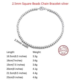 ORSA JEWELS 100% Soild 925 Sterling Silver Chain Bracelets Simple Stackable Chain Bracelets Gfts Women Men Versatile Bracelet