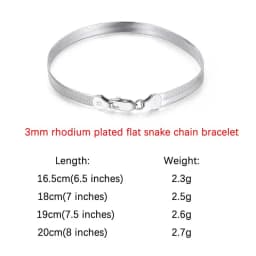 ORSA JEWELS 100% Soild 925 Sterling Silver Chain Bracelets Simple Stackable Chain Bracelets Gfts Women Men Versatile Bracelet