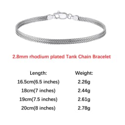 ORSA JEWELS 100% Soild 925 Sterling Silver Chain Bracelets Simple Stackable Chain Bracelets Gfts Women Men Versatile Bracelet
