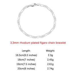 ORSA JEWELS 100% Soild 925 Sterling Silver Chain Bracelets Simple Stackable Chain Bracelets Gfts Women Men Versatile Bracelet