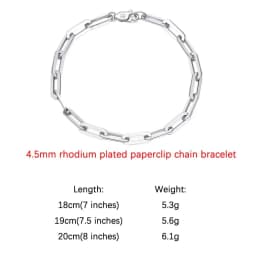 ORSA JEWELS 100% Soild 925 Sterling Silver Chain Bracelets Simple Stackable Chain Bracelets Gfts Women Men Versatile Bracelet