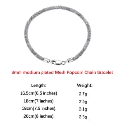 ORSA JEWELS 100% Soild 925 Sterling Silver Chain Bracelets Simple Stackable Chain Bracelets Gfts Women Men Versatile Bracelet