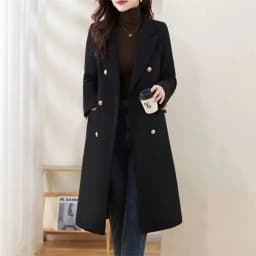 Red Woolen Coat 2026 Autumn Winter New Fashion Temperament with cotton Thicken Wool Coats Female Slim Casual Warm Long Overcoat