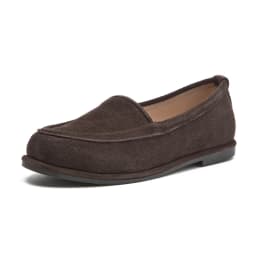 AIYUQI Women's Winter Loafers Anti-slip Slip-on Fur-lined Women Shoes Plus-size Genuine Leather Mary Jane Driving Shoes Female