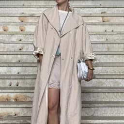 Women Autumn Long Trench Coat Chic Stand Collar Button Batwing Sleeve Oversize Jacket Fashion High Street Windproof Loose Outfit