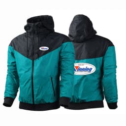 2024 New Men Winning Boxing Printing Spring and Autumn Windproof Hooded Color Matching Windbreaker Fashion Tops