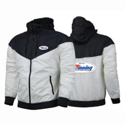 2024 New Men Winning Boxing Printing Spring and Autumn Windproof Hooded Color Matching Windbreaker Fashion Tops