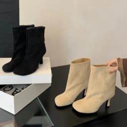 Eilyken New Autumn Winter Fashion Round Toe Women Ankle Boots Concise Thin Heels Shoes Chelsea Short Botas De Mujer