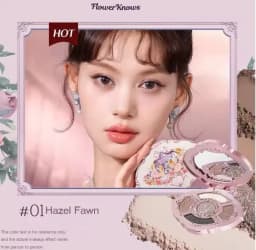 Flowerknows Strawberry Cupid Collection Facial Complexion Palette Blush Eyeshadow Highlighter Flower Know Face Bronzer Palette