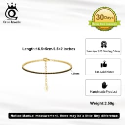 ORSA JEWELS Authentic 925 Sterling Silver Tennis Bracelet Fashion Black&Pink&Blue 4A Zirconia Bracelet Jewelry for Women SB190