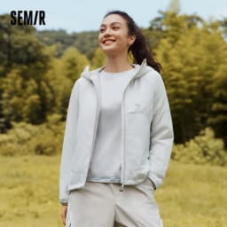 Semir Cotton Coat Women Three-Resistant Outdoor Raglan Sleeve Slim Hooded 2025 New Winter Heat-Generating Light Inner Wear