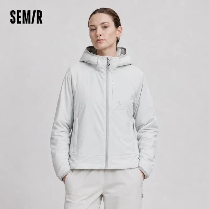 Semir Cotton Coat Women Three-Resistant Outdoor Raglan Sleeve Slim Hooded 2025 New Winter Heat-Generating Light Inner Wear