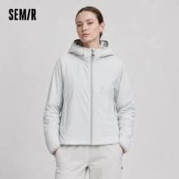 Semir Cotton Coat Women Three-Resistant Outdoor Raglan Sleeve Slim Hooded 2025 New Winter Heat-Generating Light Inner Wear