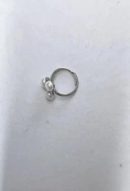 Wedding 925 Sterling Silver Pearl Ring Adjustable Woman,White Natural Freshwater Ring With Real Pearls Wife Mother Gift Black