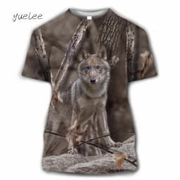 Novelty Men's T-Shirt 3D Woods Hunting Camouflage Print Short-Sleeved T-Shirt Outdoor Sports Tops Summer Men's Casual T-Shirt