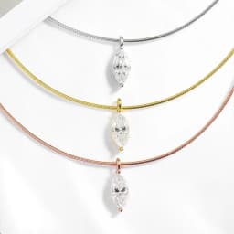 Smyoue 3CT 7*14MM Marquise Cut Moissanite Necklace for Women Solitaire Pendant Sparkling Chain Lab Diamond Pure 925 Jewelry
