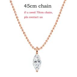 Smyoue 3CT 7*14MM Marquise Cut Moissanite Necklace for Women Solitaire Pendant Sparkling Chain Lab Diamond Pure 925 Jewelry