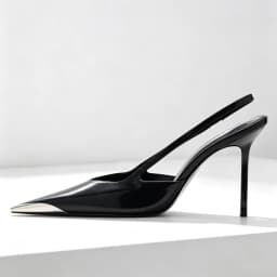 Novelty Metal Pointed Toe High Heels Women 2026 New Elegant Slingback Heeled Sandals Sexy Black Patent Leather Designer Shoes