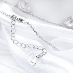 Smyoue Gradient Moissanite Necklace for Women 3 Gems Pear Cut Certified Luxury Pendant Lab Diamond Jewelry Sterling Silver 925
