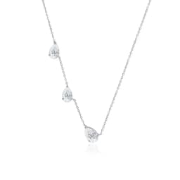 Smyoue Gradient Moissanite Necklace for Women 3 Gems Pear Cut Certified Luxury Pendant Lab Diamond Jewelry Sterling Silver 925
