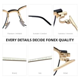 FONEX Titanium Glasses Frame Men Brand Design Flip Square Eyeglasses Frame Flip-up High Quality Japanese Ultralight Eyewear 401T