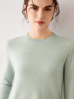 Women's 100% Pure Cashmere Sweater 2025 Fall Winter Crew Neck Long Sleeve Warm Soft Knitted Pullover New Knit Tops Women Clothes