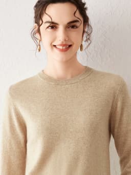 Women's 100% Pure Cashmere Sweater 2025 Fall Winter Crew Neck Long Sleeve Warm Soft Knitted Pullover New Knit Tops Women Clothes