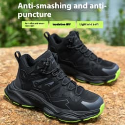 Fashion Men Safety Boots With Steel Toe Cap Anti-smash Work Safety Shoes Men Indestructible Work Hiking Warehouse Shoes