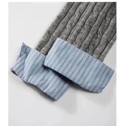 Grey Fake Two-Piece Spliced Polo Collar Long Sleeved Knitted Sweater for Women Autumn Winter College Style Short Outwear Top
