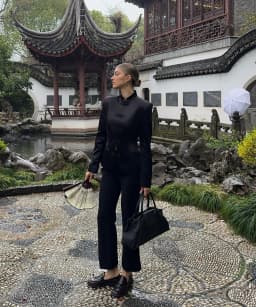 PUAL 2025 New Chinese Style Blazer | Mandarin Collar Frog Closure Jacket | Structured Shoulder Satin Blazer | Elegant Vintage