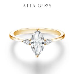 ATTAGEMS 2023 Marquise 1CT Moissanite Ring Real 925 Sterling Silver Rings for Women Men Anniversary Fine Jewelry Wedding Gift