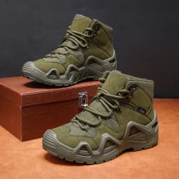 Men's mid top boots, outdoor sports shoes, hiking shoes, anti slip trendy workwear shoes, training shoes, sports shoes