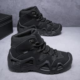 Men's mid top boots, outdoor sports shoes, hiking shoes, anti slip trendy workwear shoes, training shoes, sports shoes