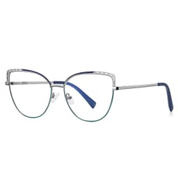 VKYEE Metal Geometric Women's Anti-Blue Light Glasses Fashionable Design Customizable Prescription Photochromic 3112