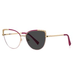 VKYEE Metal Geometric Women's Anti-Blue Light Glasses Fashionable Design Customizable Prescription Photochromic 3112