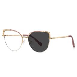 VKYEE Metal Geometric Women's Anti-Blue Light Glasses Fashionable Design Customizable Prescription Photochromic 3112