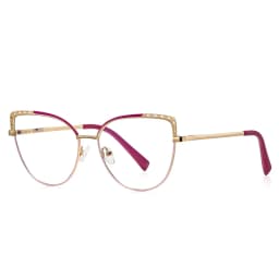 VKYEE Metal Geometric Women's Anti-Blue Light Glasses Fashionable Design Customizable Prescription Photochromic 3112