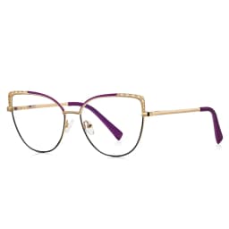 VKYEE Metal Geometric Women's Anti-Blue Light Glasses Fashionable Design Customizable Prescription Photochromic 3112