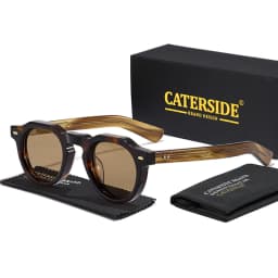 CATERSIDE Acetate Simple Men Sunglasses Polarized Small Frame High-Quality Frame Sun Glasses Women Party Travel Outdoor Glasses