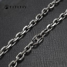 New Pure Titanium Batch Angle Chain Necklace 7mm Wide Lightweight Anti Allergic Hip-hop Couple Versatile Chain Unisex Style