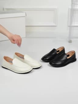 DIMANYU Women's Loafers Spring 2026 New Genuine Leather Women's Flat Shoes Soft Soles Slip-on Large Size Loafers Ladies
