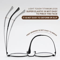 VICKY High Quality Round Ultra-light ALL Titanium Eyeglass Frames Women Myopia Prescription Eyewear Reading Glasses 30821