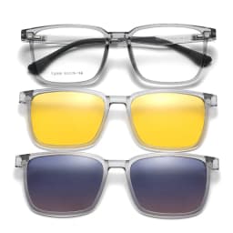 VICKY Flip-up Magnetic Clip-on Prescription Glasses Men Women TR90 Polarised Myopia Sunglasses Night Vision Reading Glasses 2191
