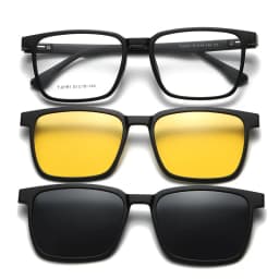 VICKY Flip-up Magnetic Clip-on Prescription Glasses Men Women TR90 Polarised Myopia Sunglasses Night Vision Reading Glasses 2191